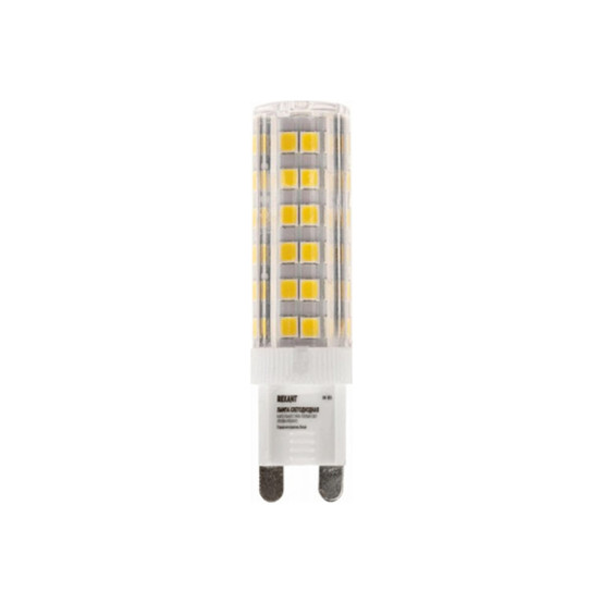 Лампа светодиодная G9 5Вт 230В 550Лм 2700К теплый свет капсула Rexant (1/10)