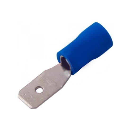 Клемма плоская изолированная штекер 4.8 мм 1.5-2.5 мм? (РПи-п 2.5-(4.8)/РПИп 2-5) синяя REXANT (100