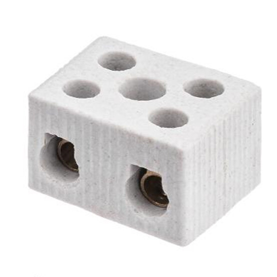 Керамический блок зажимов 5 Ампер 2 пары контактов с крепежным отверстием TDM (10)