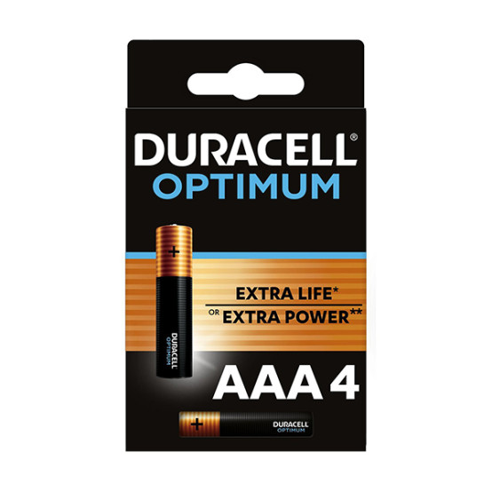 Батарейка AAA Мизинчиковая 1,5V Optimum 4шт/упак (10) DURACELL