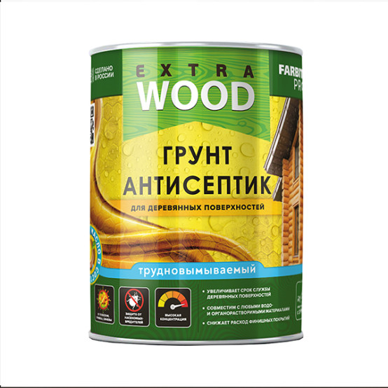 Грунт- антисептик трудновымываемый для деревянных поверхностей 0,8 л (14)FARBITEX ПРОФИ WOOD ЕХTRA