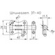 Задвижка накладная ЗТ-40 цинк (100)
