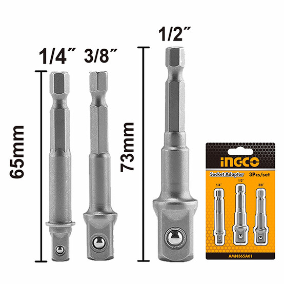 Набор адаптеров для торцевых головок INGCO AMN365A01